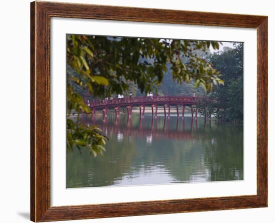 Huc Bridge over Haan Kiem Lake, Vietnam-Keren Su-Framed Photographic Print