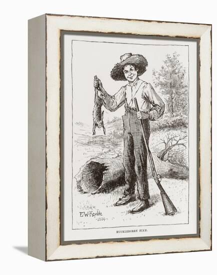 Huckleberry Finn, portrait-Edward Windsor Kemble-Framed Premier Image Canvas