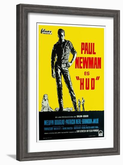 Hud, German Movie Poster, 1963-null-Framed Art Print