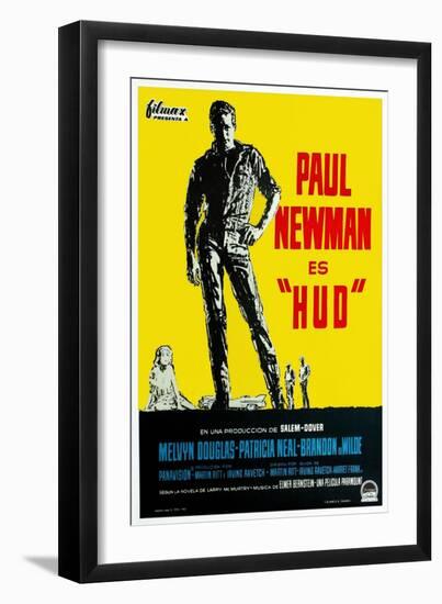 Hud, German Movie Poster, 1963-null-Framed Art Print