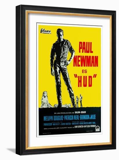 Hud, German Movie Poster, 1963-null-Framed Art Print