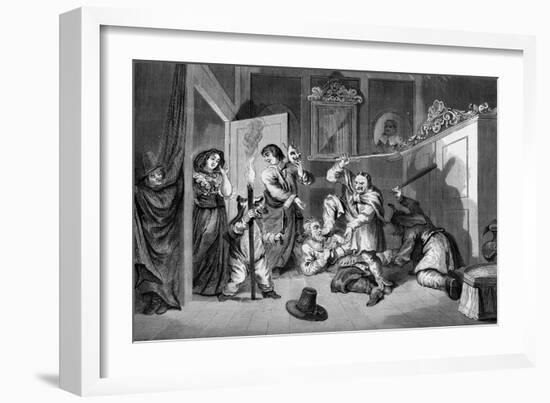 Hudibras catechised, engraving by Hogarth-William Hogarth-Framed Giclee Print