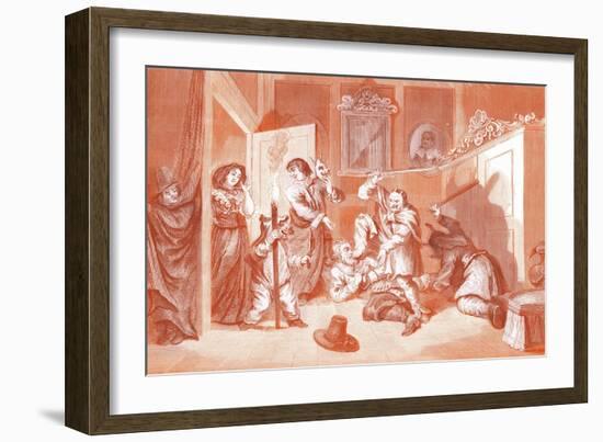 Hudibras catechised, engraving by Hogarth-William Hogarth-Framed Giclee Print