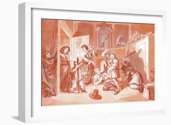 Hudibras catechised, engraving by Hogarth-William Hogarth-Framed Giclee Print