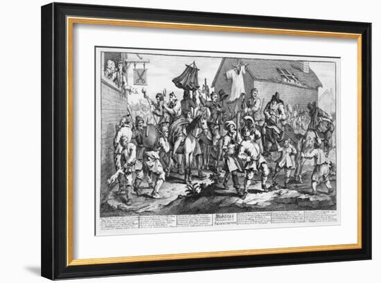 Hudibras Encounters the Skimmington, from 'Hudibras', by Samuel Butler, 1726-William Hogarth-Framed Giclee Print