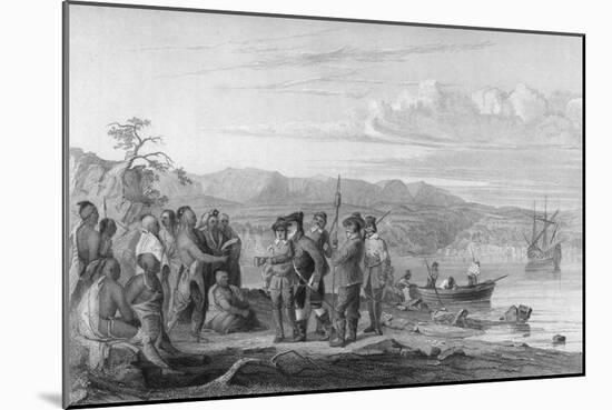 Hudson and Mohicans 1609-Seth Eastman-Mounted Art Print