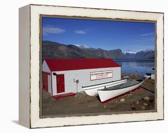 Hudson Bay Company Building, Pangnitung, Baffin Island, Canadian Arctic, Canada, North America-Alison Wright-Framed Premier Image Canvas