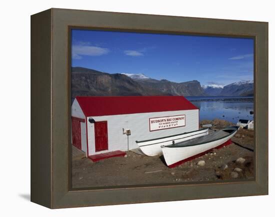 Hudson Bay Company Building, Pangnitung, Baffin Island, Canadian Arctic, Canada, North America-Alison Wright-Framed Premier Image Canvas