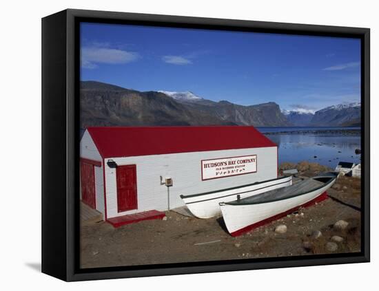 Hudson Bay Company Building, Pangnitung, Baffin Island, Canadian Arctic, Canada, North America-Alison Wright-Framed Premier Image Canvas