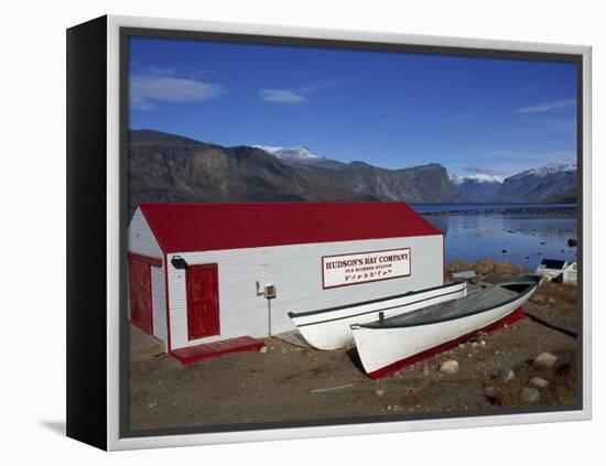 Hudson Bay Company Building, Pangnitung, Baffin Island, Canadian Arctic, Canada, North America-Alison Wright-Framed Premier Image Canvas