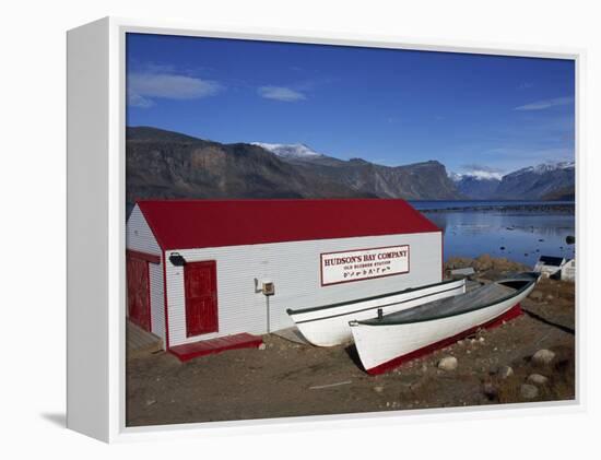 Hudson Bay Company Building, Pangnitung, Baffin Island, Canadian Arctic, Canada, North America-Alison Wright-Framed Premier Image Canvas