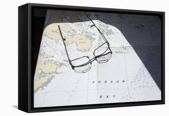 Hudson Bay Marine Chart, Canada-Paul Souders-Framed Premier Image Canvas