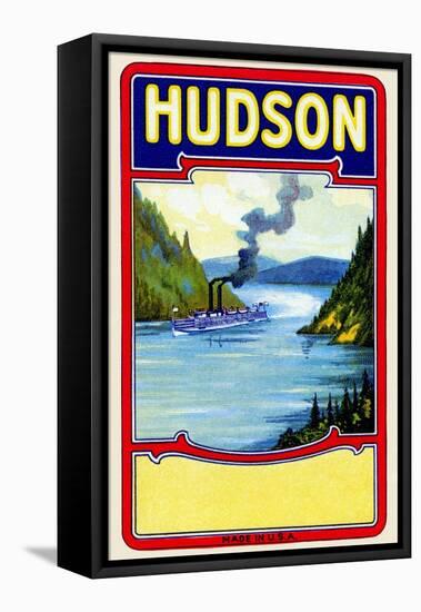 Hudson Broom Label-null-Framed Stretched Canvas