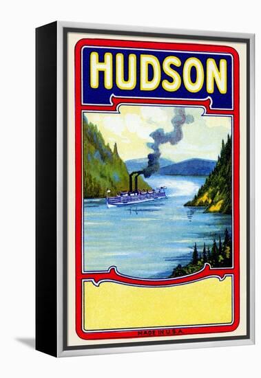 Hudson Broom Label-null-Framed Stretched Canvas