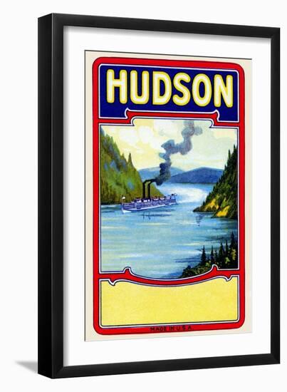 Hudson Broom Label-null-Framed Art Print