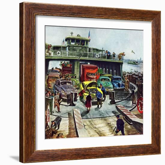 "Hudson Ferry", February 4, 1950-Thornton Utz-Framed Giclee Print