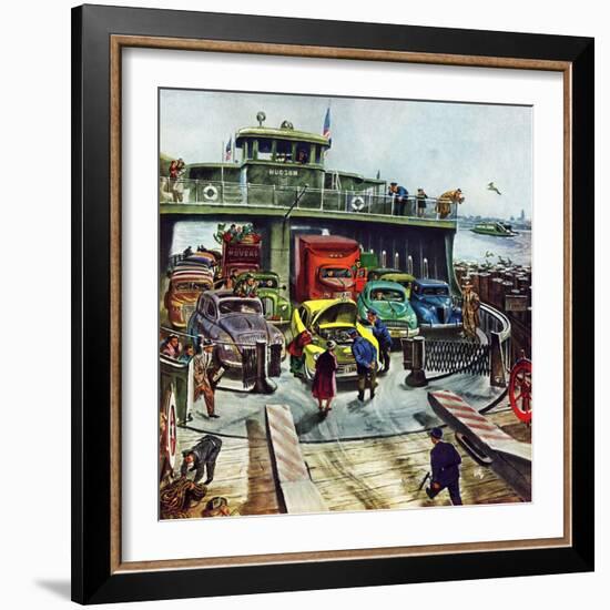 "Hudson Ferry", February 4, 1950-Thornton Utz-Framed Giclee Print