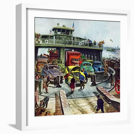 "Hudson Ferry", February 4, 1950-Thornton Utz-Framed Giclee Print