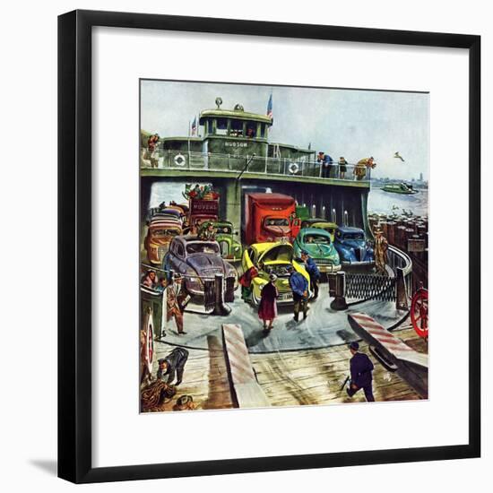 "Hudson Ferry", February 4, 1950-Thornton Utz-Framed Giclee Print