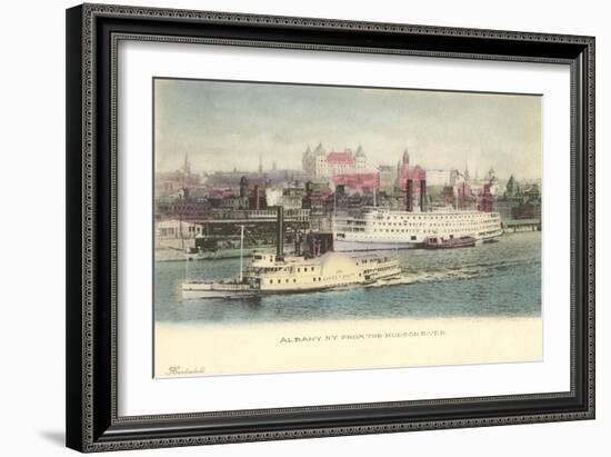 Hudson River at Albany, New York-null-Framed Art Print