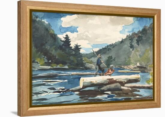 Hudson River' - Logging, 1892-Winslow Homer-Framed Premier Image Canvas