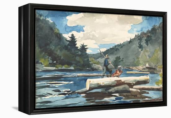 Hudson River' - Logging, 1892-Winslow Homer-Framed Premier Image Canvas