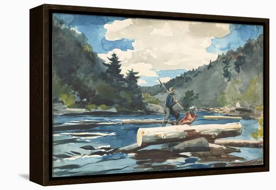 Hudson River' - Logging, 1892-Winslow Homer-Framed Premier Image Canvas