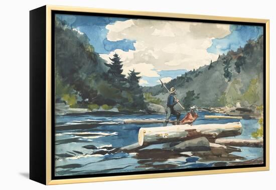 Hudson River' - Logging, 1892-Winslow Homer-Framed Premier Image Canvas