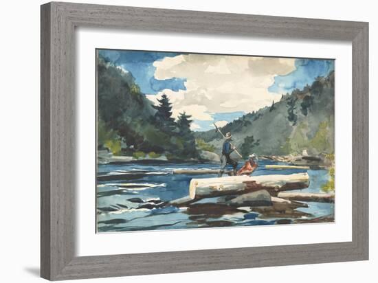 Hudson River' - Logging, 1892-Winslow Homer-Framed Giclee Print