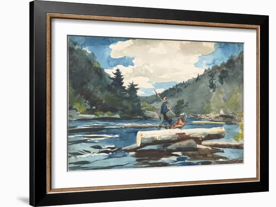 Hudson River' - Logging, 1892-Winslow Homer-Framed Giclee Print