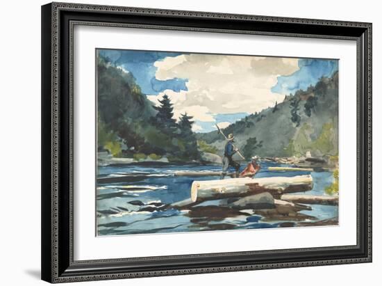 Hudson River' - Logging, 1892-Winslow Homer-Framed Giclee Print