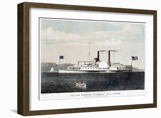 Hudson River Steamship-Currier & Ives-Framed Giclee Print