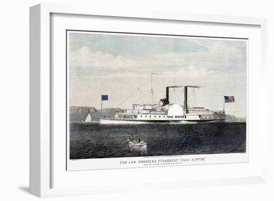 Hudson River Steamship-Currier & Ives-Framed Giclee Print