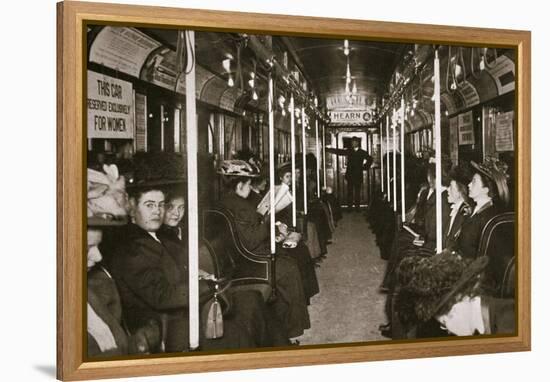 Hudson River subway train, New York, USA, c1901-Edwin Levick-Framed Premier Image Canvas