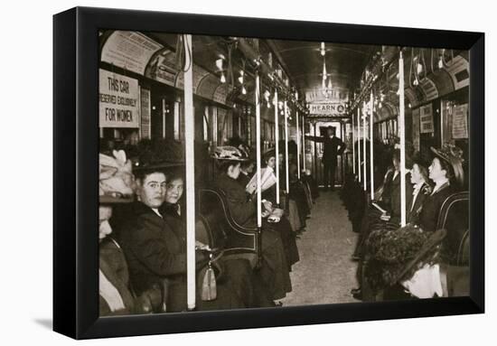 Hudson River subway train, New York, USA, c1901-Edwin Levick-Framed Premier Image Canvas