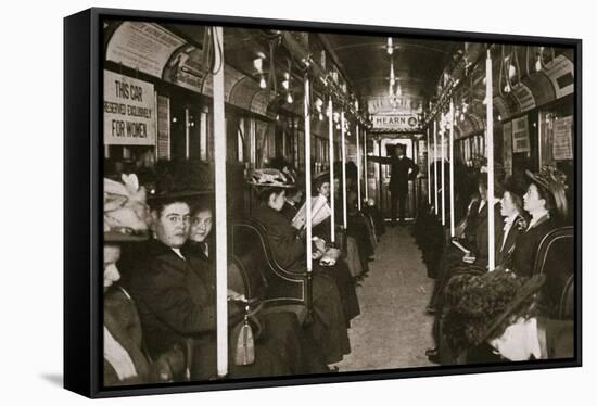 Hudson River subway train, New York, USA, c1901-Edwin Levick-Framed Premier Image Canvas