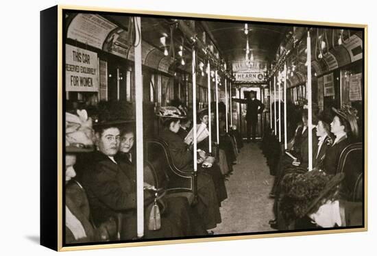 Hudson River subway train, New York, USA, c1901-Edwin Levick-Framed Premier Image Canvas