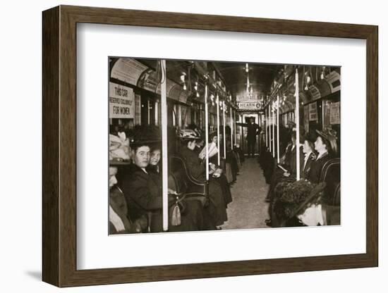 Hudson River subway train, New York, USA, c1901-Edwin Levick-Framed Photographic Print