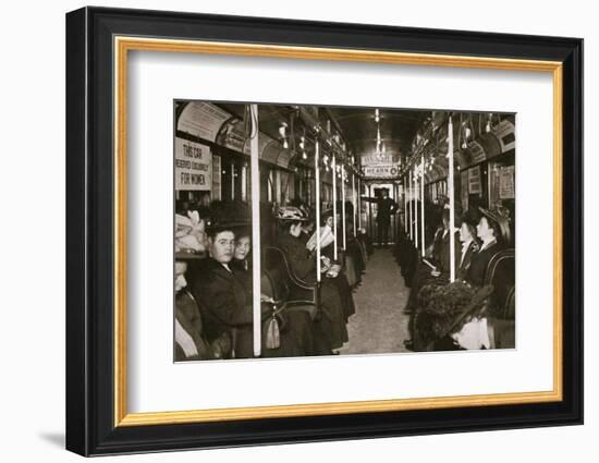 Hudson River subway train, New York, USA, c1901-Edwin Levick-Framed Photographic Print