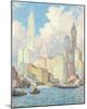 Hudson River Waterfront, New York-Colin Campbell Cooper-Mounted Giclee Print