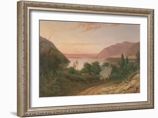 Hudson River with a Distant View of West Point, 1834-Seth Eastman-Framed Giclee Print