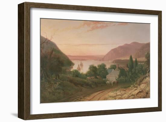 Hudson River with a Distant View of West Point, 1834-Seth Eastman-Framed Giclee Print