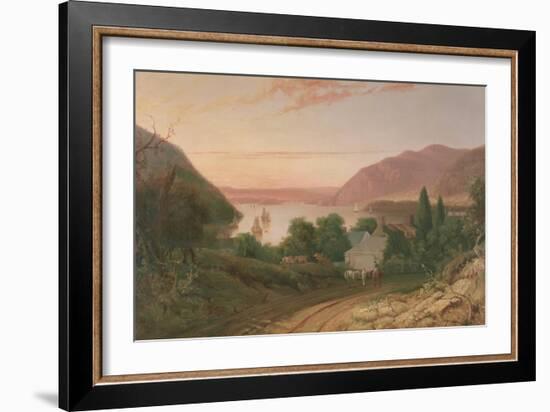 Hudson River with a Distant View of West Point, 1834-Seth Eastman-Framed Giclee Print