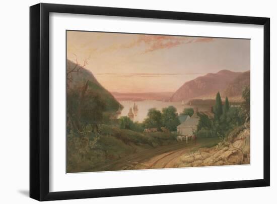Hudson River with a Distant View of West Point, 1834-Seth Eastman-Framed Giclee Print