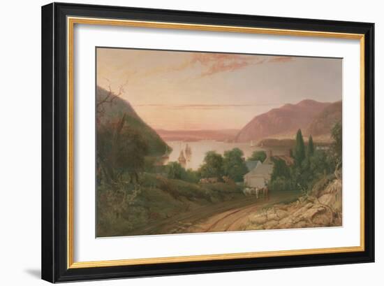 Hudson River with a Distant View of West Point, 1834-Seth Eastman-Framed Giclee Print