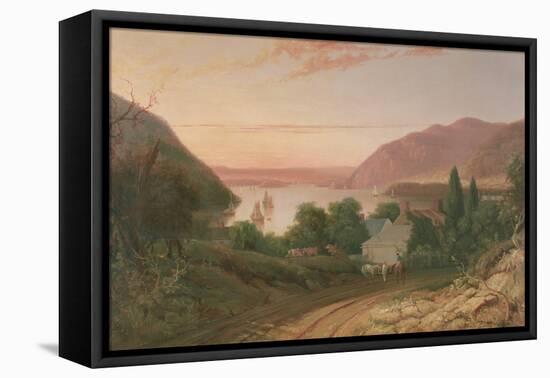 Hudson River with a Distant View of West Point, 1834-Seth Eastman-Framed Premier Image Canvas