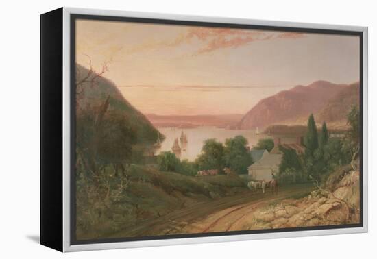Hudson River with a Distant View of West Point, 1834-Seth Eastman-Framed Premier Image Canvas