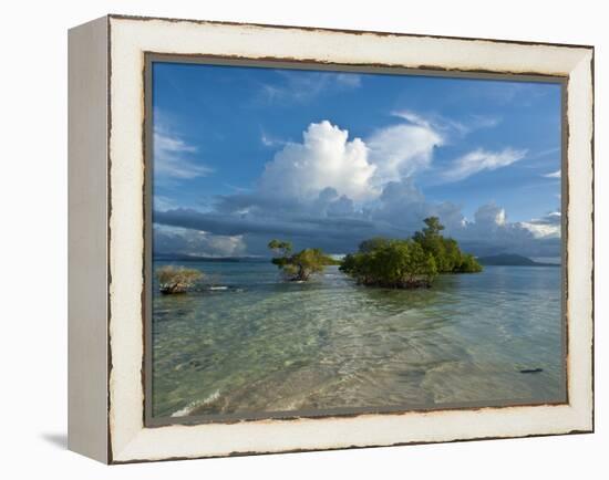 Huge Cloud Formations over the Marovo Lagoon, Solomon Islands, Pacific-Michael Runkel-Framed Premier Image Canvas