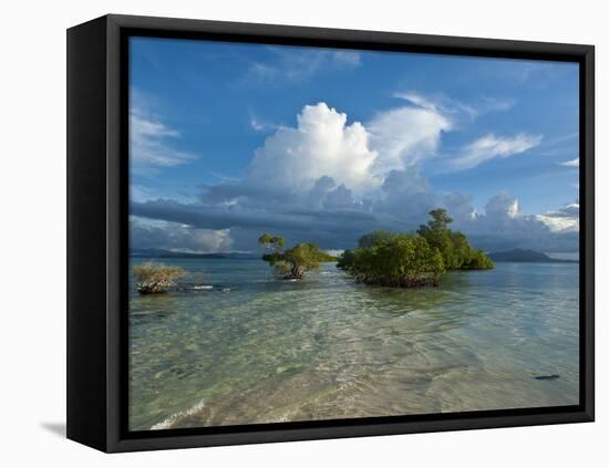 Huge Cloud Formations over the Marovo Lagoon, Solomon Islands, Pacific-Michael Runkel-Framed Premier Image Canvas