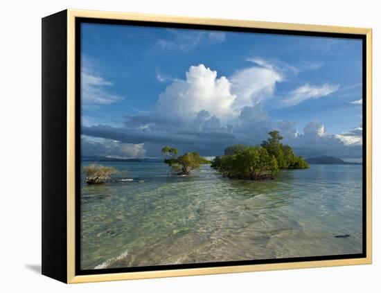 Huge Cloud Formations over the Marovo Lagoon, Solomon Islands, Pacific-Michael Runkel-Framed Premier Image Canvas